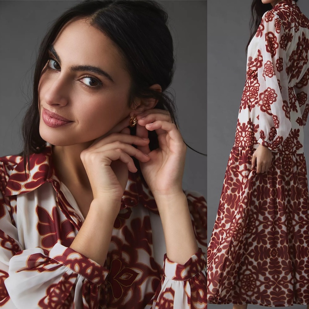 Floral Maxi Dress with Slit - Picture 6 of 11